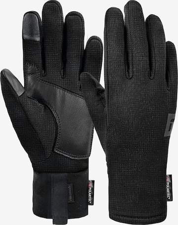 REUSCH Athletic Gloves 'Nanuq POLARTEC® HF PRO TOUCH-TEC™' in Black: front