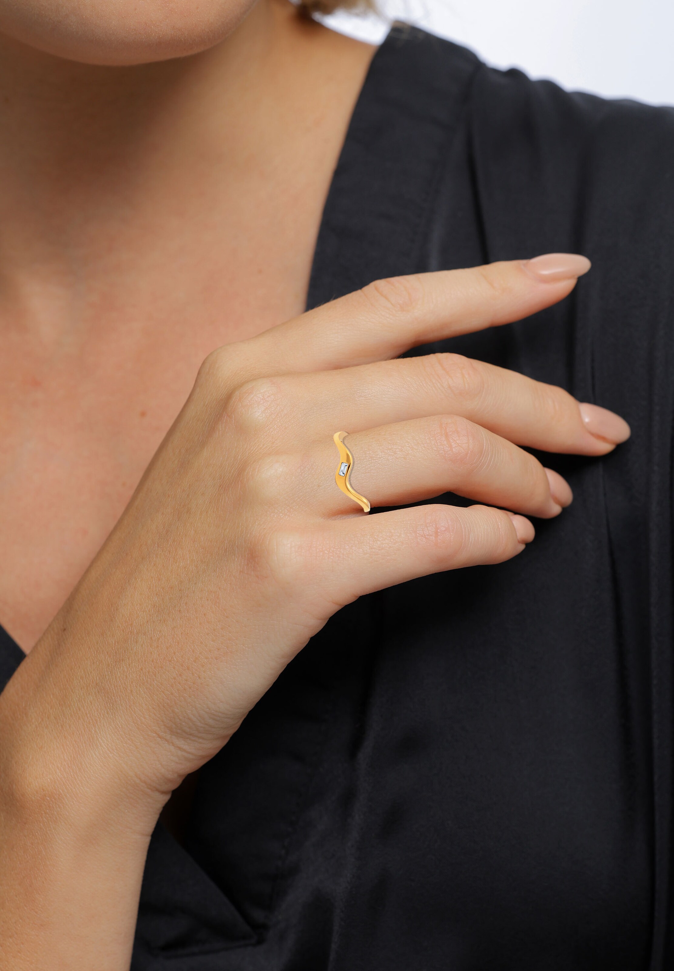 ELLI PREMIUM Ring in Goud: voorkant