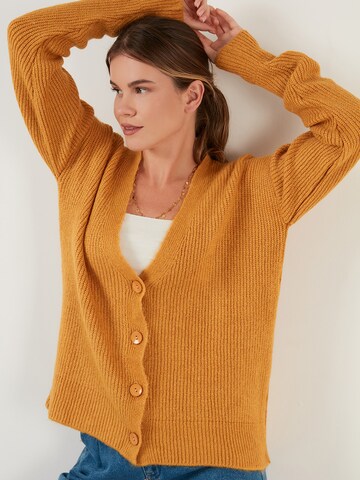 LELA Knit Cardigan in Orange