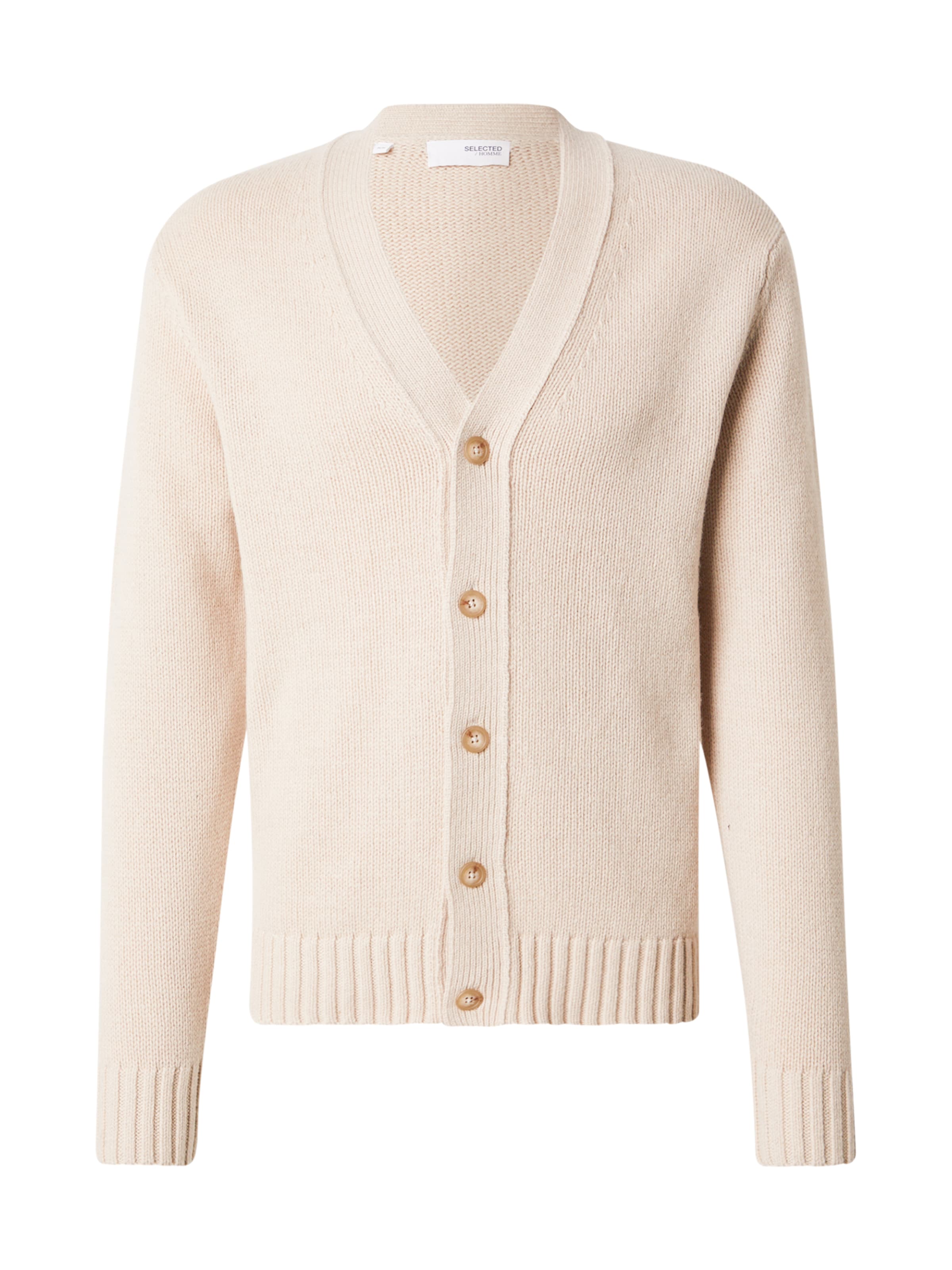 SELECTED Cardigan 'SLHCODY' i beige: forside