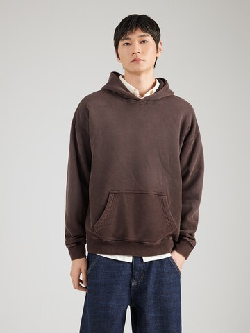 Abercrombie & Fitch Свитшот 'ESSENTIAL' в Коричневый: спереди