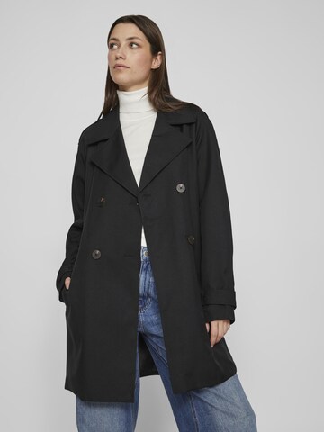 VILA Between-Seasons Coat in Black: front