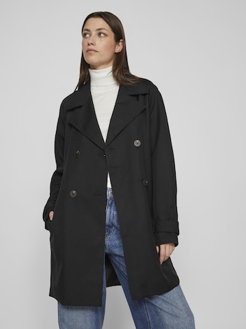 VILA Between-Seasons Coat in Black: front