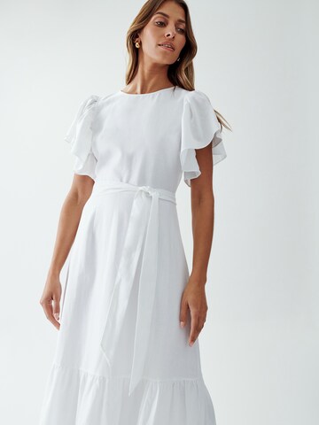 Willa Dress 'FLUTTER' in White