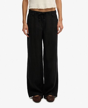 Superdry & Co Regular Broek in Zwart: voorkant