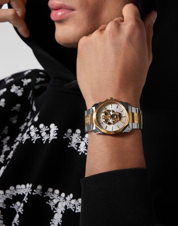 Orologio analogico ' THE $KULL KING ' di Philipp Plein in oro: frontale
