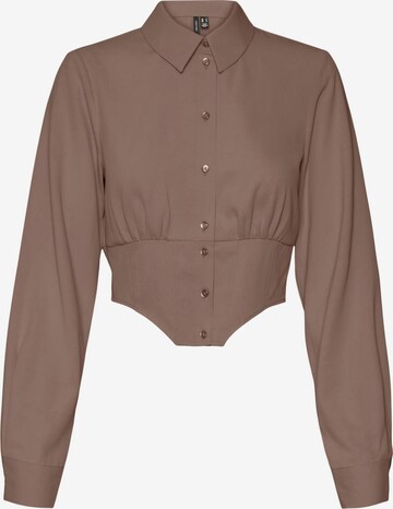 VERO MODA Blouse 'Pixi' in Bruin: voorkant