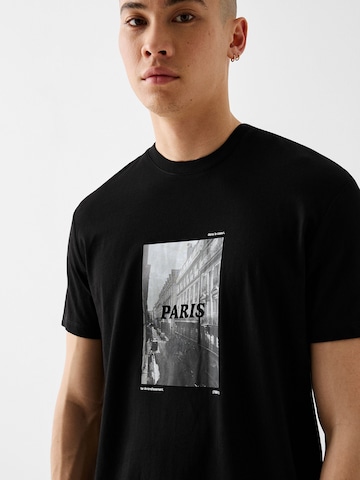 T-Shirt Bershka en noir