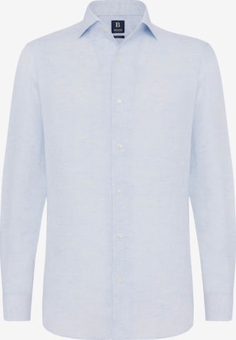 Coupe regular Chemise business Boggi Milano en bleu : devant