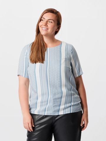 ONLY Carmakoma Shirt 'MARRAKESH' in Blauw: voorkant