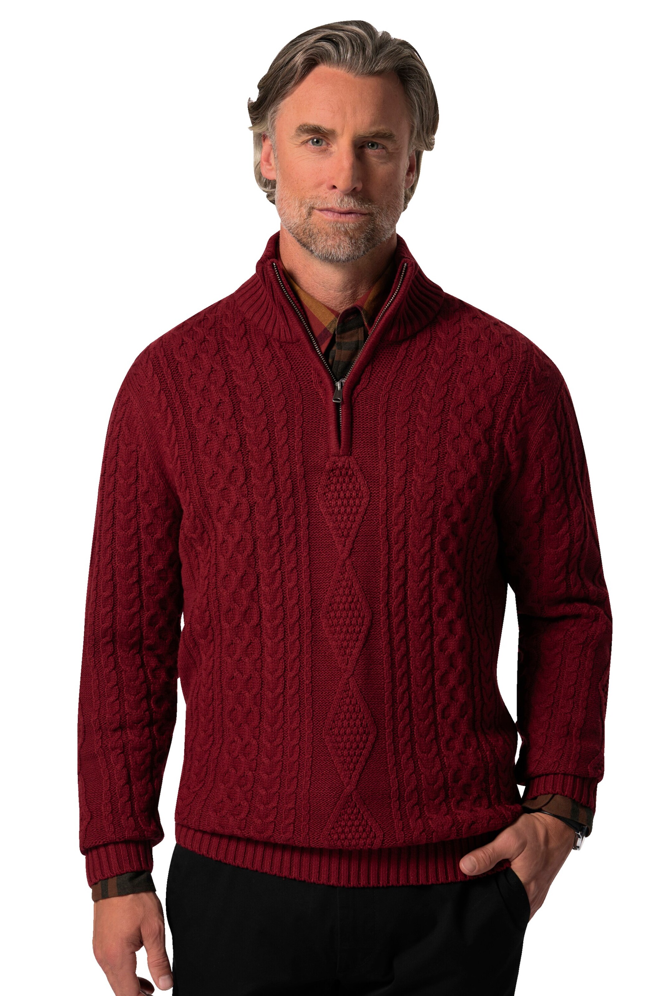 Boston Park Trui in Rood: voorkant