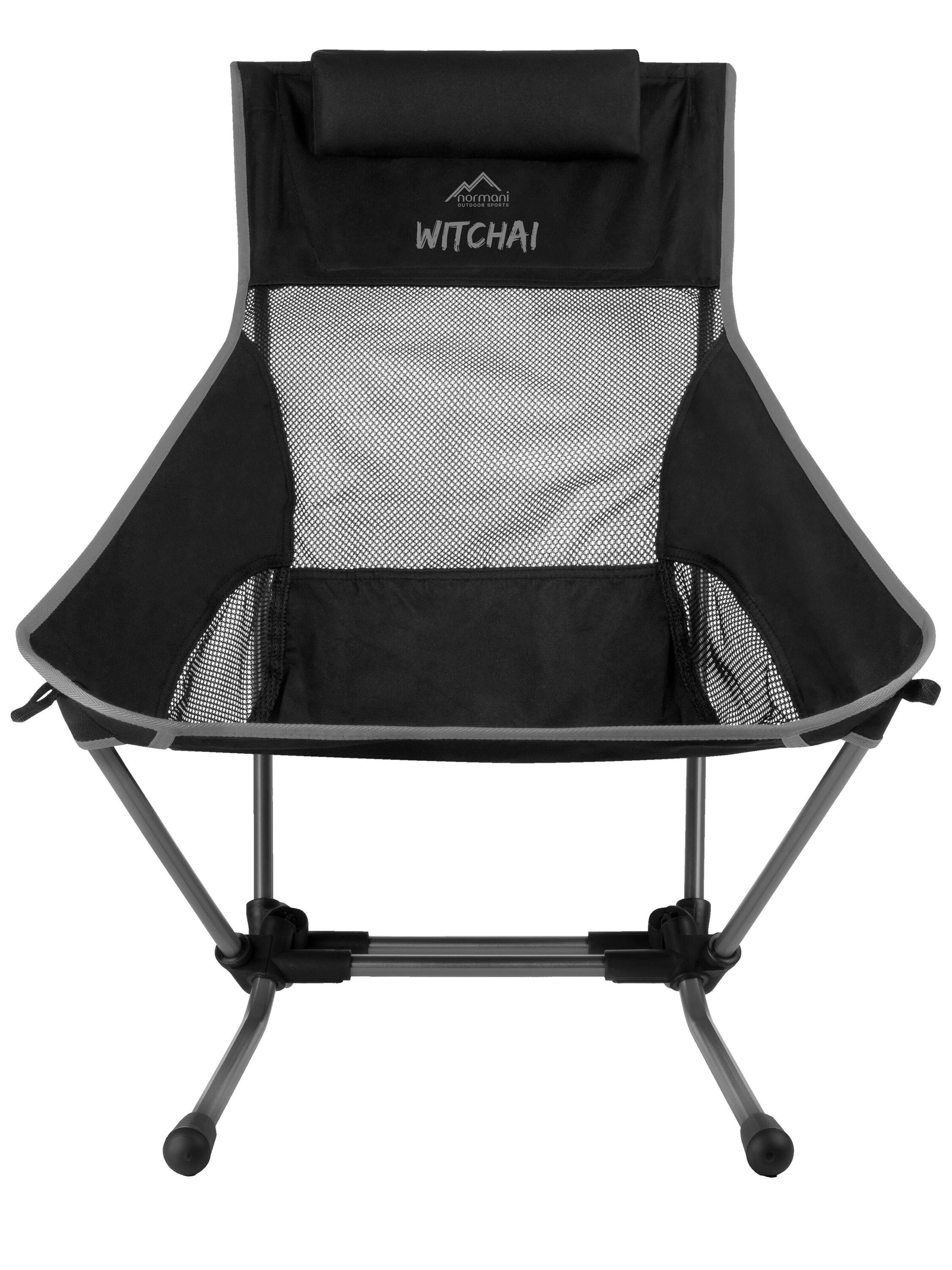 normani Campingstuhl ' Witchai ' in Schwarz: Vorderseite