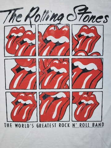 Maglietta 'Rolling Stones Greatest Rock and Roll band' di THE ROLLING STONES in bianco