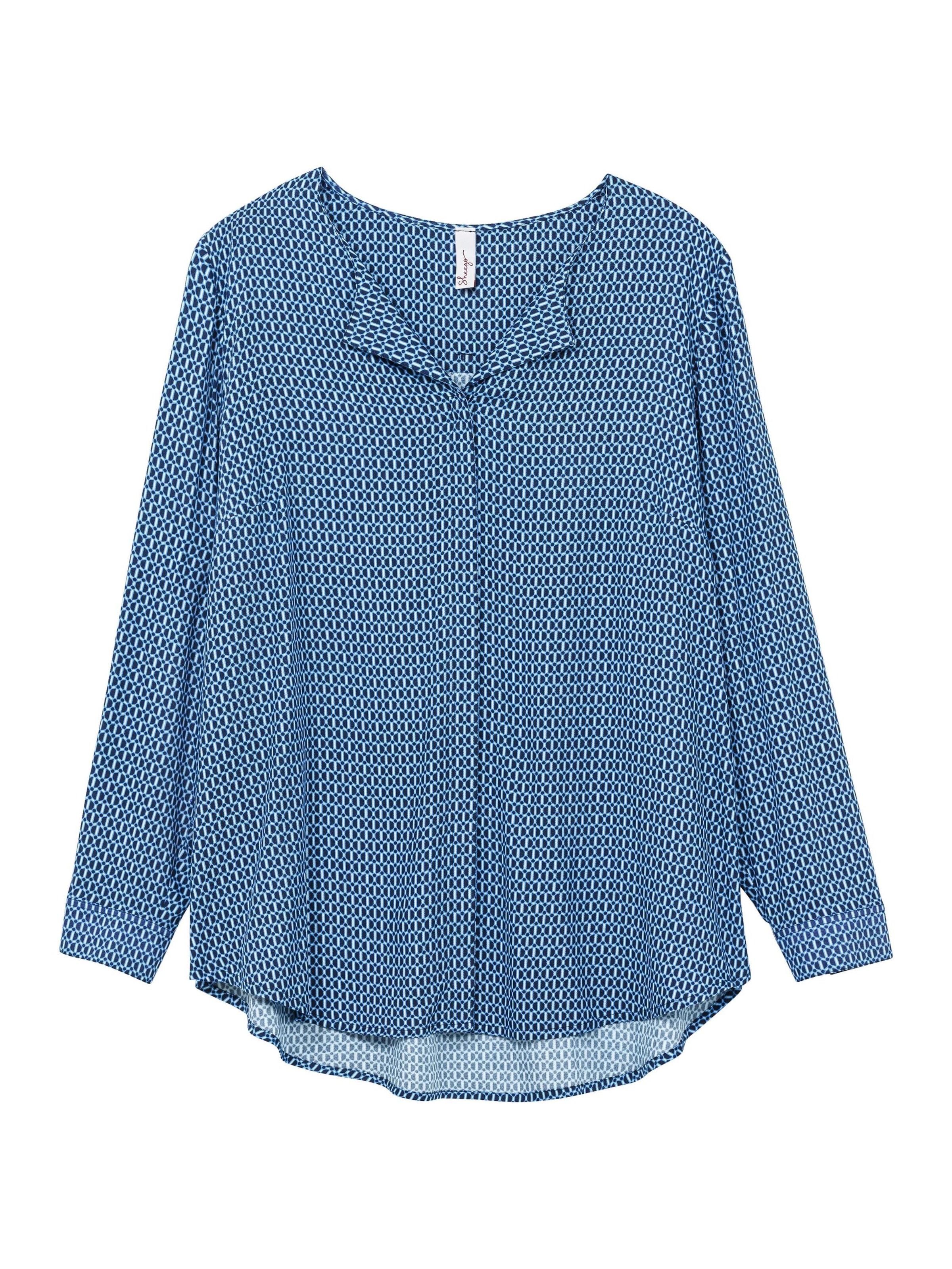 SHEEGO Блуза в синьо: отпред