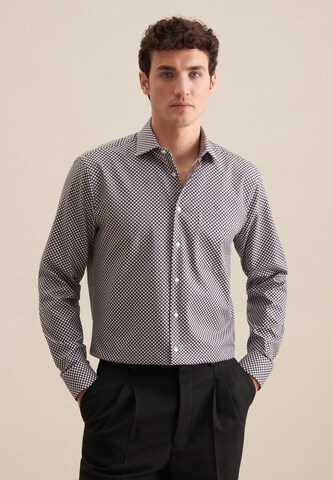Coupe regular Chemise business SEIDENSTICKER en gris : devant