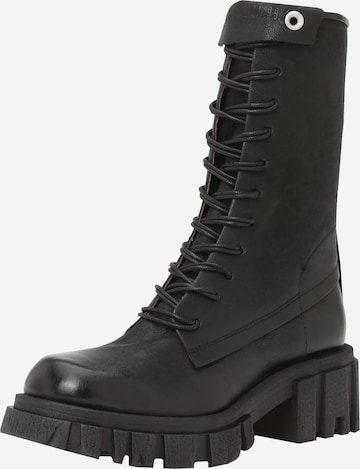 A.S.98 - Bota com atacadores 'HELL' em preto: frente