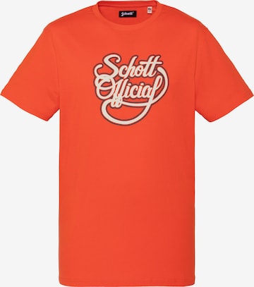 T-Shirt Schott NYC en orange : devant