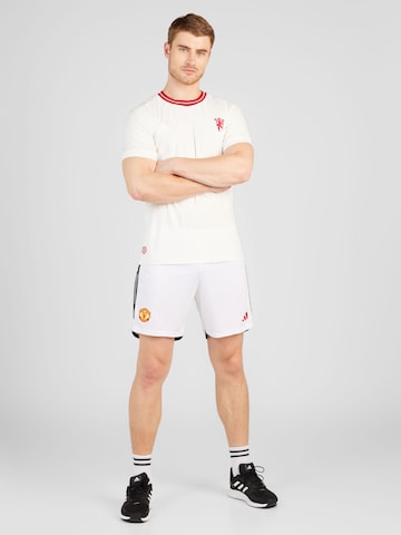 ADIDAS PERFORMANCE Štandardný strih Športové nohavice 'Manchester United 23/24' - biela
