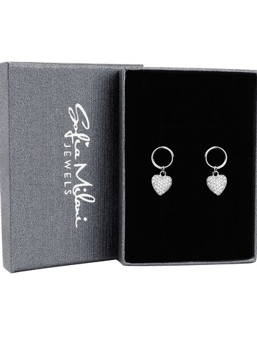 Sofia Milani Ohrringe 'Heart Circle'‌‌‌‌‌‌‌‌‌‌ in Silber