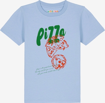 Maglietta 'Pizza' di watabout.kids in blu: frontale