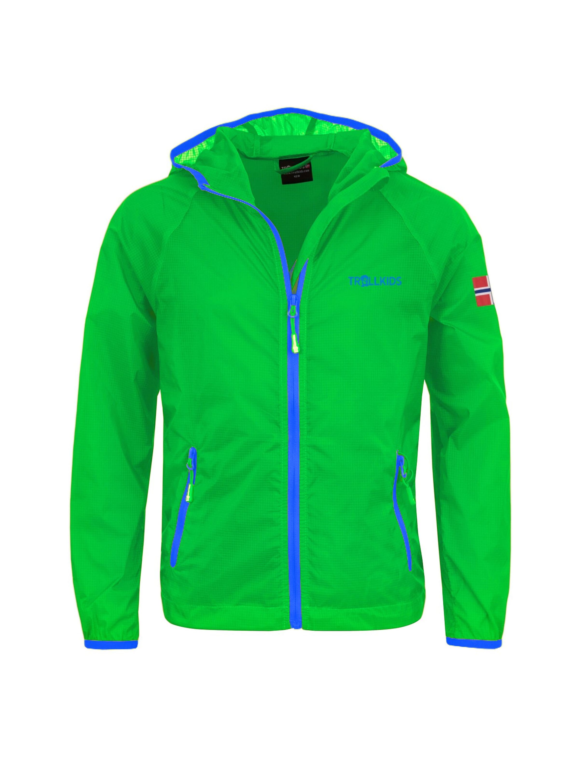 TROLLKIDS Outdoor jacket in Green: front