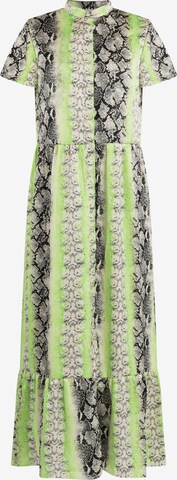 IZIA - Vestido camisero en verde: frente