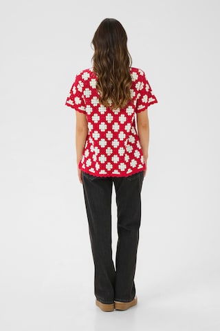 Chemisier 'Kip' Cream en rouge