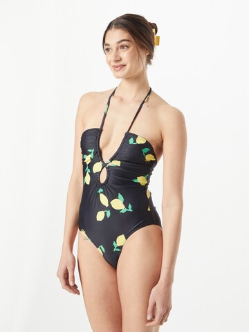 BeckSöndergaard Triangle Swimsuit in Black: front