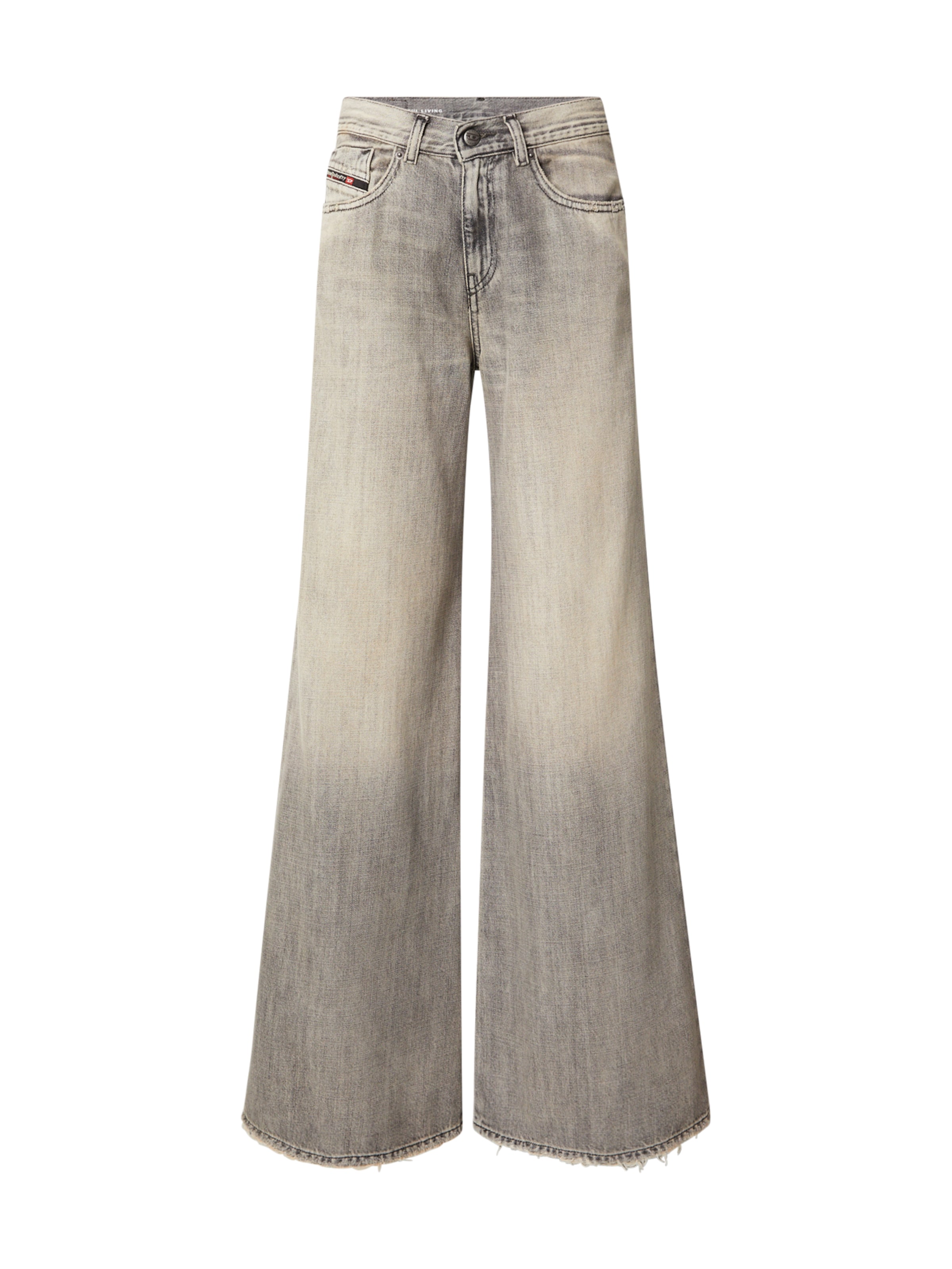 DIESEL Wide leg Jeans &#x27;1978 D-AKEMI&#x27; in Grijs: voorkant