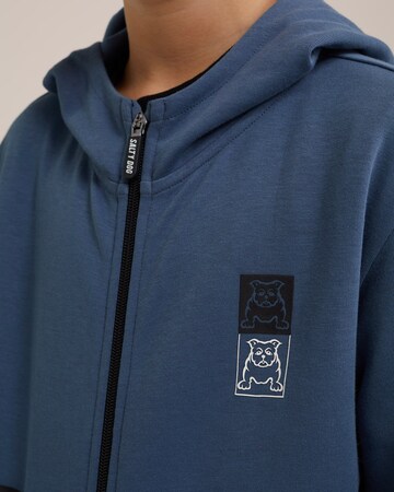 WE Fashion - Sudadera con cremallera en azul