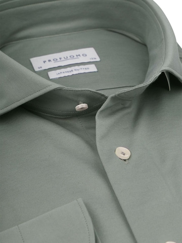 Profuomo Slim fit Button Up Shirt 'Sky Blue' in Green