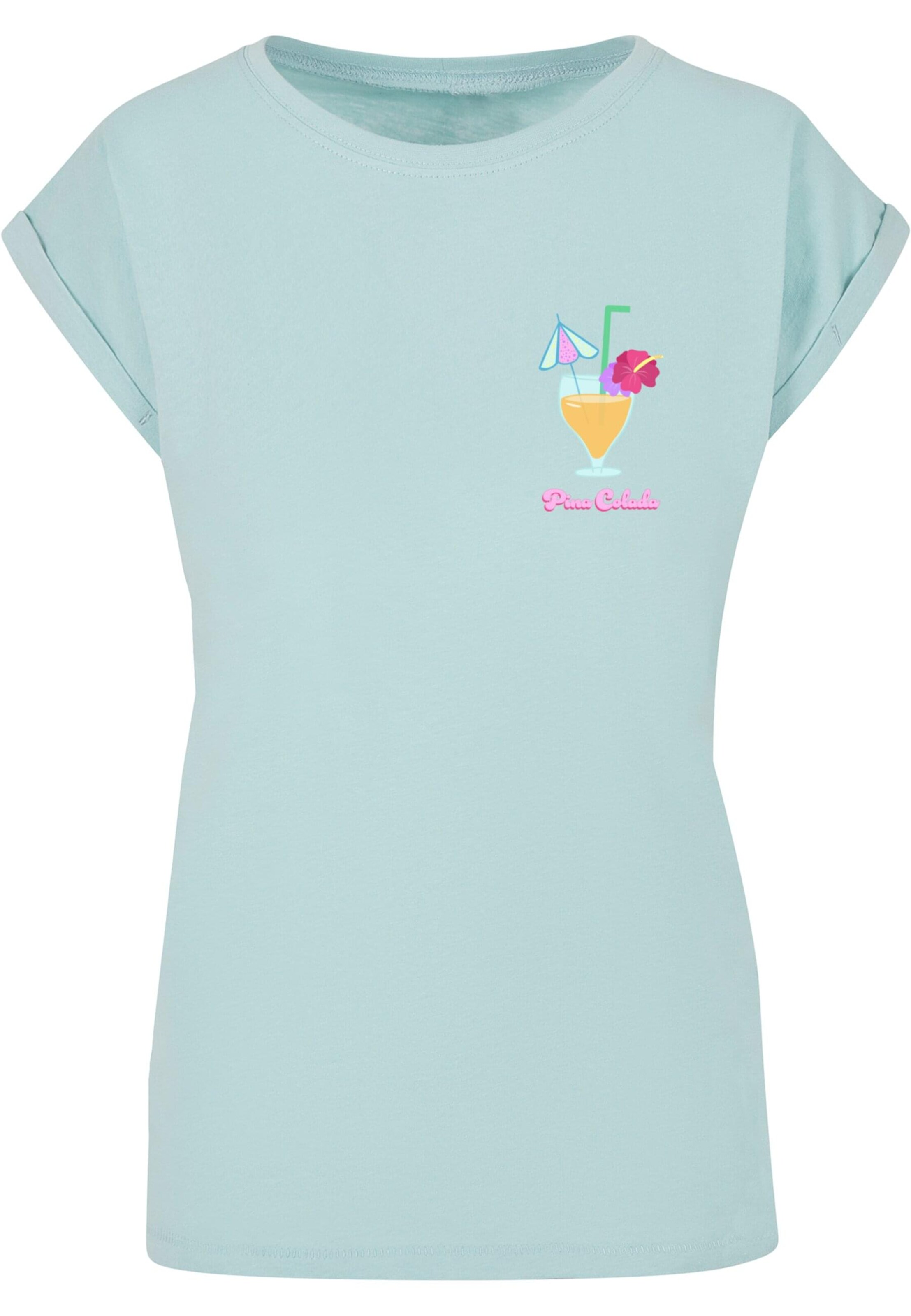 Merchcode Shirt 'Pina Colada' in Blauw: voorkant