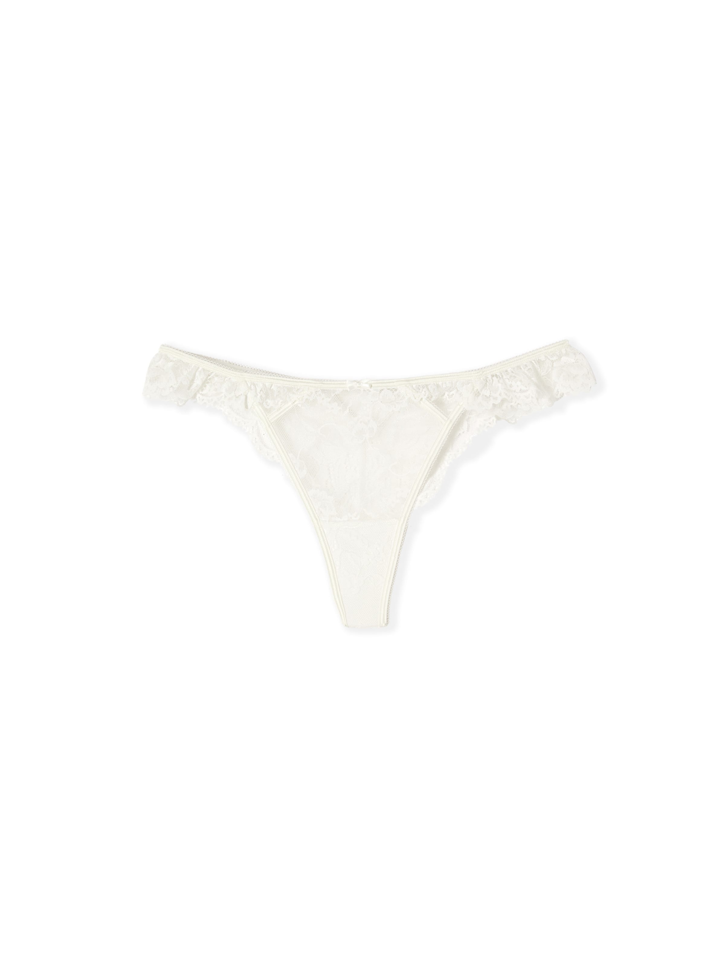 ETAM Thong in White: front