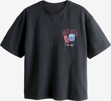 T-Shirt Next en noir : devant