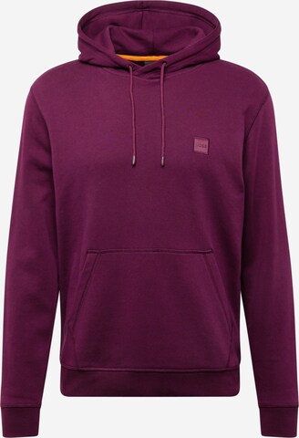 BOSS Sweatshirt 'Wetalk' i lila: framsida