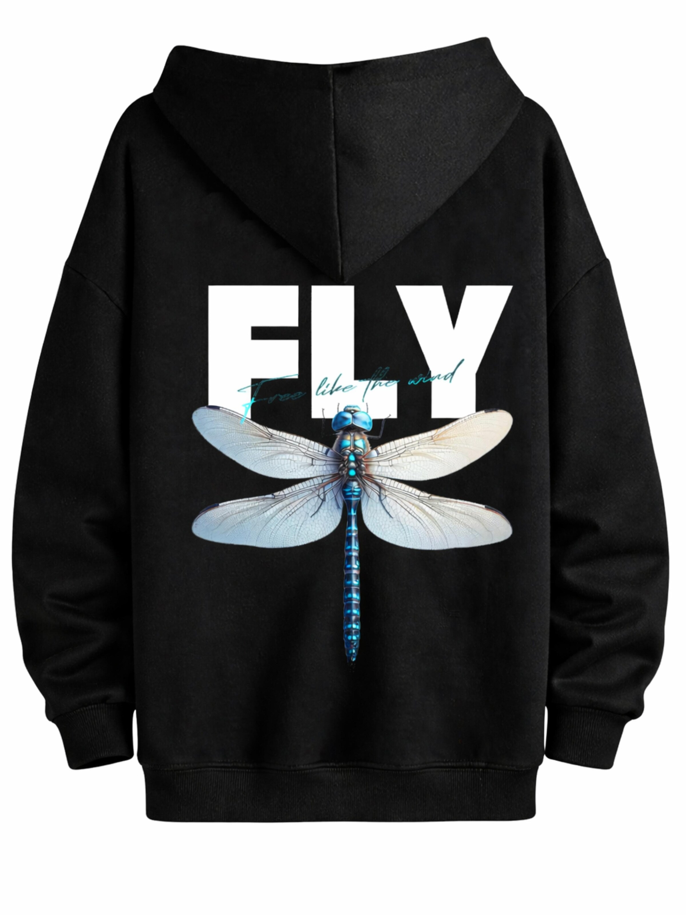 RMK Sweatshirt 'Fly Libelle'‌‌‌‌‌‌‌‌‌‌ in Schwarz: Vorderseite