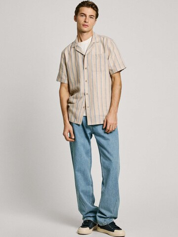 Pepe Jeans Regular fit Button Up Shirt 'Altea' in Beige