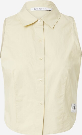Calvin Klein Jeans Блуза в светложълто / черно / бяло, Преглед на продукта