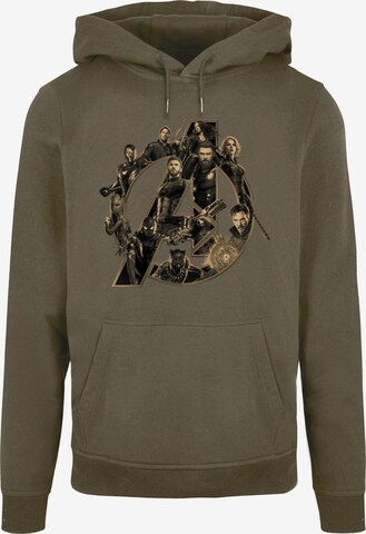 ABSOLUTE CULT Sweatshirt 'Avengers Infinity War' in Grün: predná strana