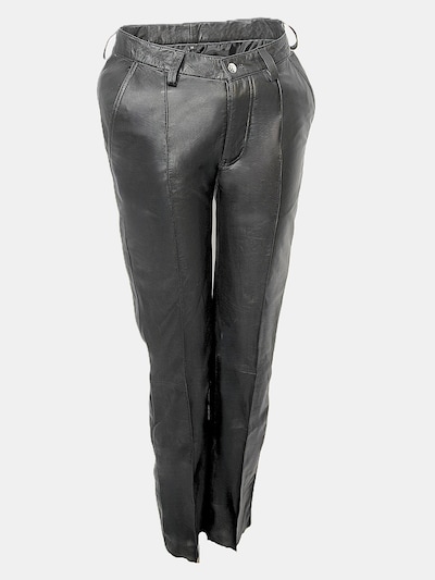 Be  Noble Trousers with creases 'Lederhose als elegante Bundfaltenhose' in 46/Regular in Black, Item view