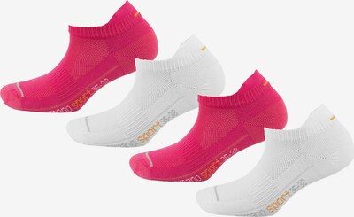 camano Socken in fuchsia / weiß, Produktansicht
