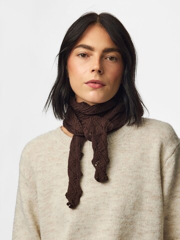 PIECES Scarf 'KOMMA' in Brown: front