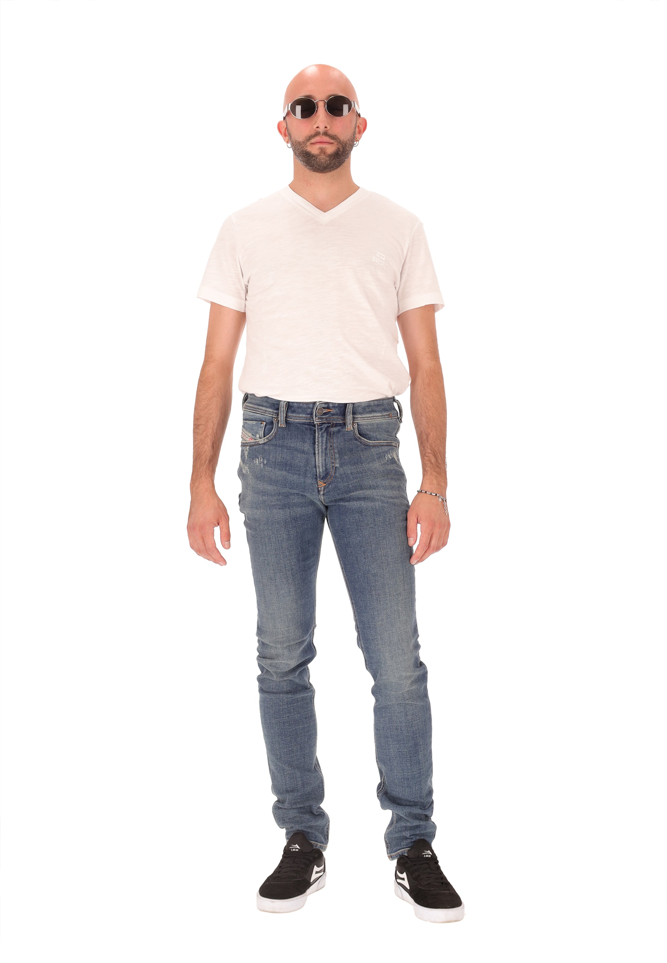 Coupe slim Jean 'Valerian' DIESEL en bleu : devant