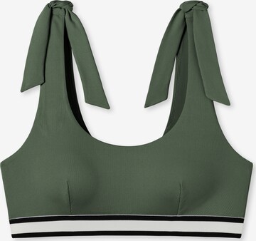 SCHIESSER Bikini Top 'Aqua Californian Dream' in Green: front