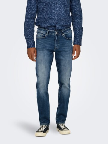 regular Jeans 'Weft' di Only & Sons in blu: frontale