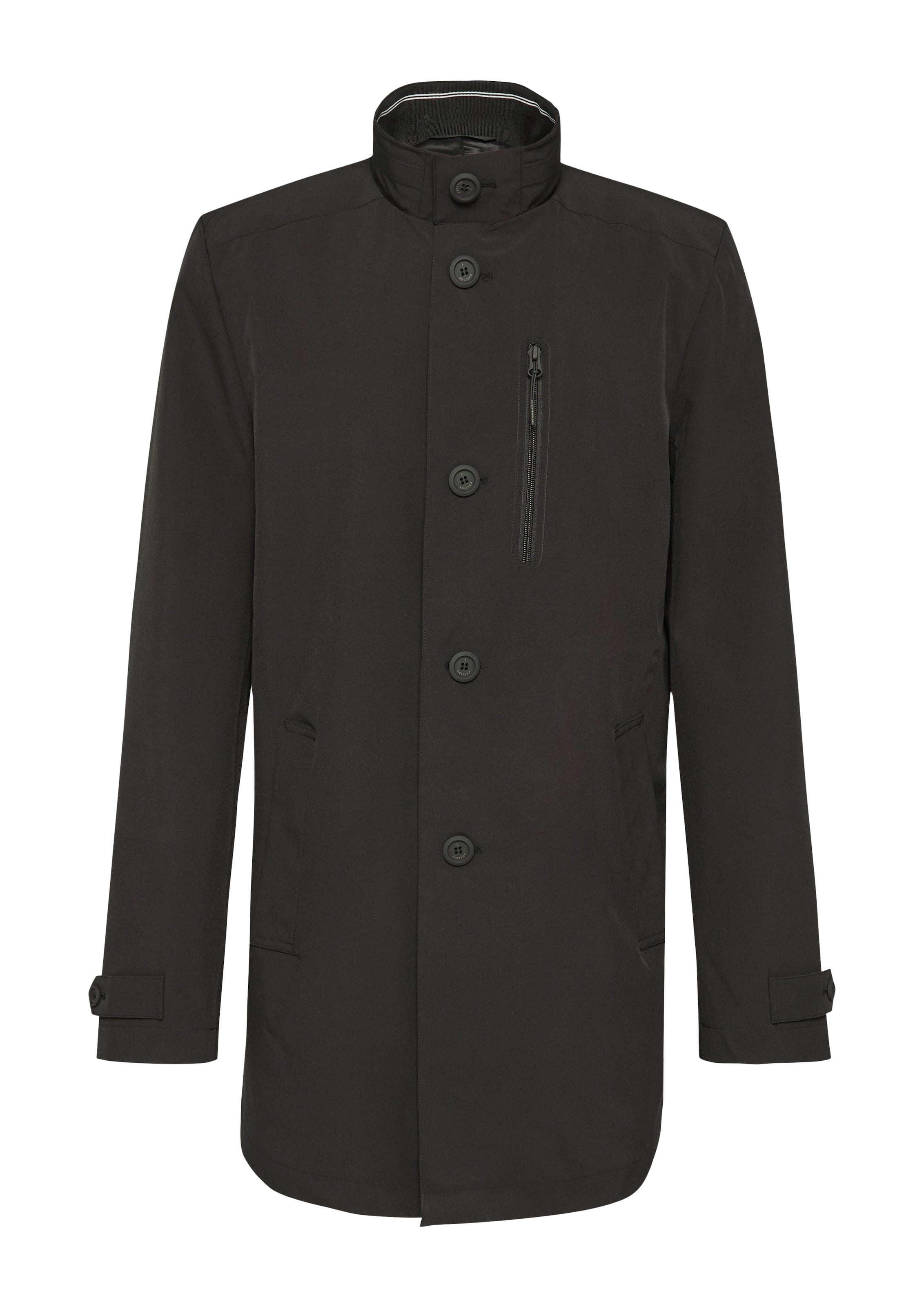 s.Oliver BLACK LABEL Mantel in Schwarz: Vorderseite
