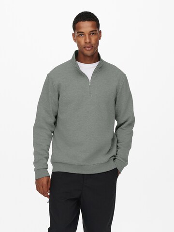 Only & Sons Sweatshirt 'ONSCERES' in Grey: front