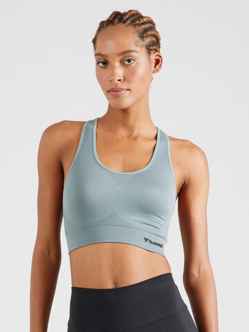 Hummel Bustier Sport-BH 'Tif' in Grün: Vorderseite