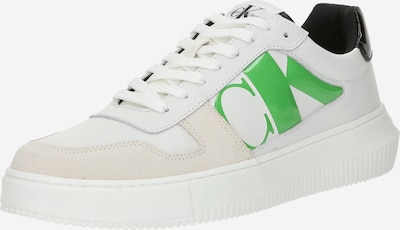 Sneaker low Calvin Klein Jeans pe fildeş / verde limetă / negru / alb, Vizualizare produs