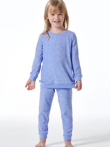 SCHIESSER - Pijama ' Girls World ' en azul: frente